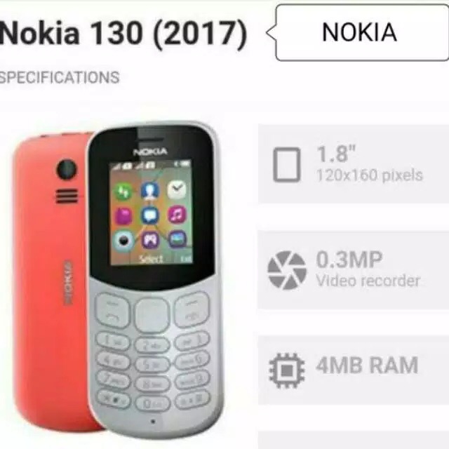 COD Handphone Nokia 130 Dual Sim Hp Jadul Nokia 130 NEW HP MURAH BAHASA INDONESIA-5