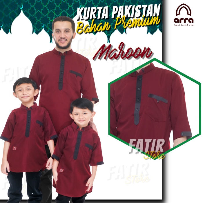 Baju Koko Couple Ayah dan Anak Laki ARRA SERIES UMAR