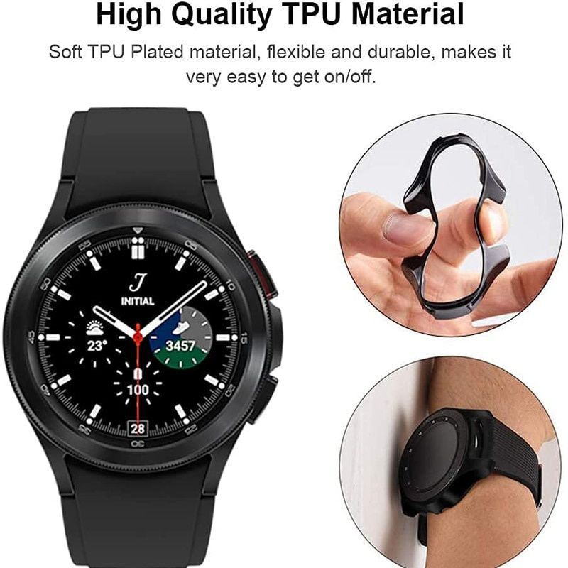 Samsung Galaxy Watch 4 Classic 42mm/46mm Rubber Case Soft Tpu Silicone Protective