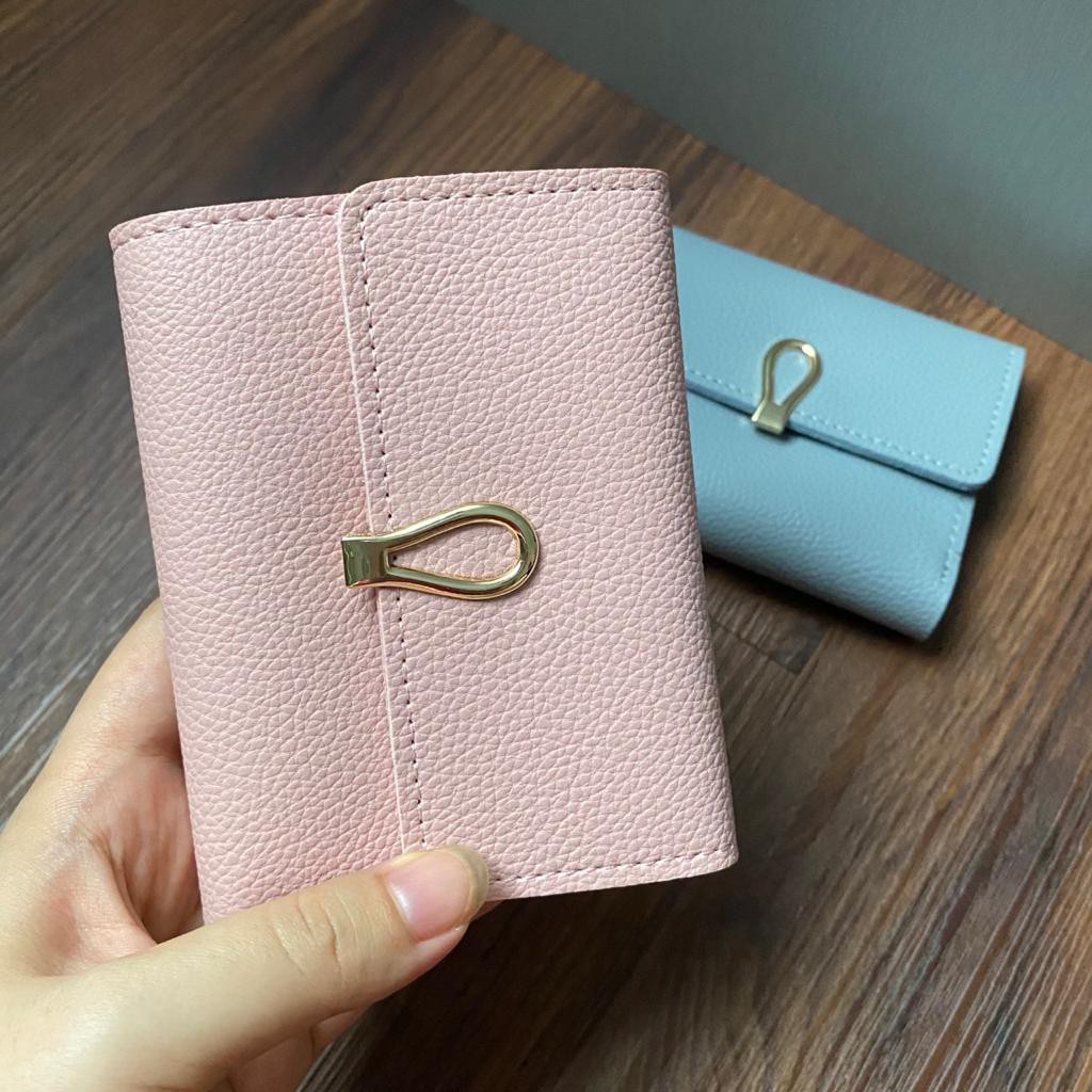 Dompet fashion korea wanita cewek model lipat multi fungsi dengan multicard bahan premium DC020