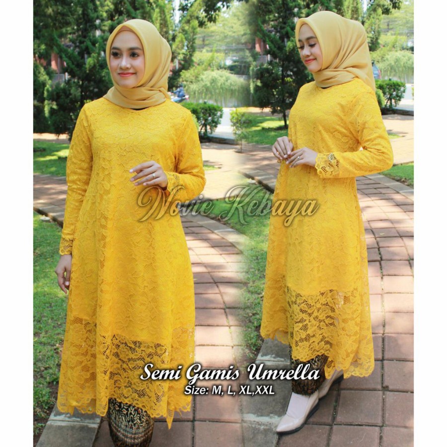 (READY SILAHKAN DIORDER) setelan kebaya brokat/setelan tunik brokat/setelan kebaya modis style - keb