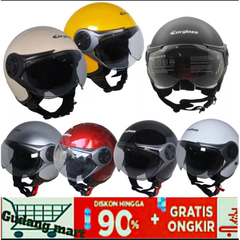 Helm Cargloss YR YRM YRH Cargloss Official Story Kuning metalic CARGLOSS ORIGINAL
