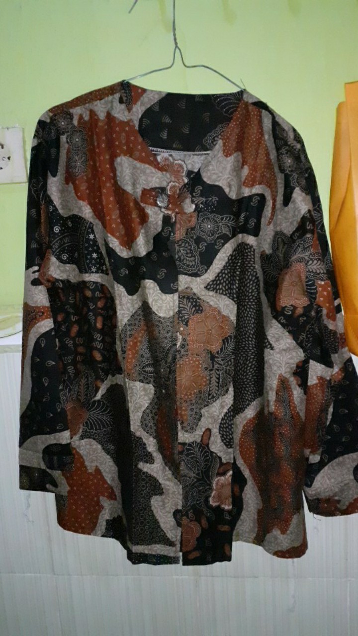 Batik Dolby Dolbi Dobby Doby Tenun Sutra Tulis Katun Atbm Baron Atasan Batik Wanita Sogan Srg308