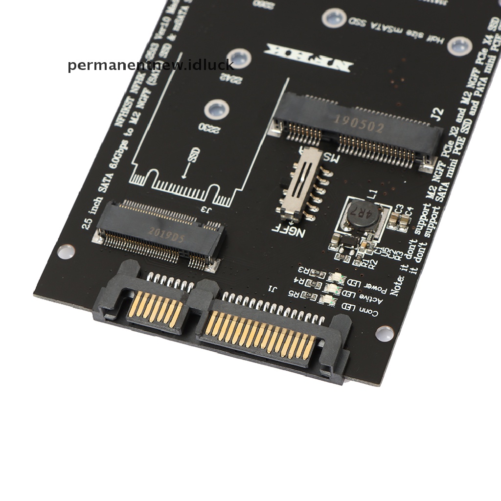 Kartu Adapter Converter M.2 NGFF MSATA SSD Ke SATA 3.0 2 in 1 Untuk PC Laptop