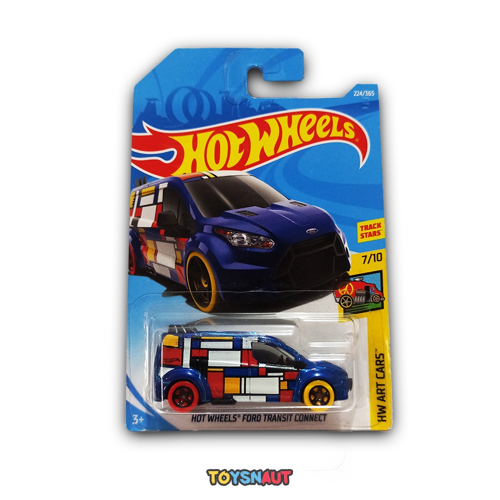HW Hotwheels Ford Transit Connect Art Cars Biru Blue 2017 Diecast Cars
