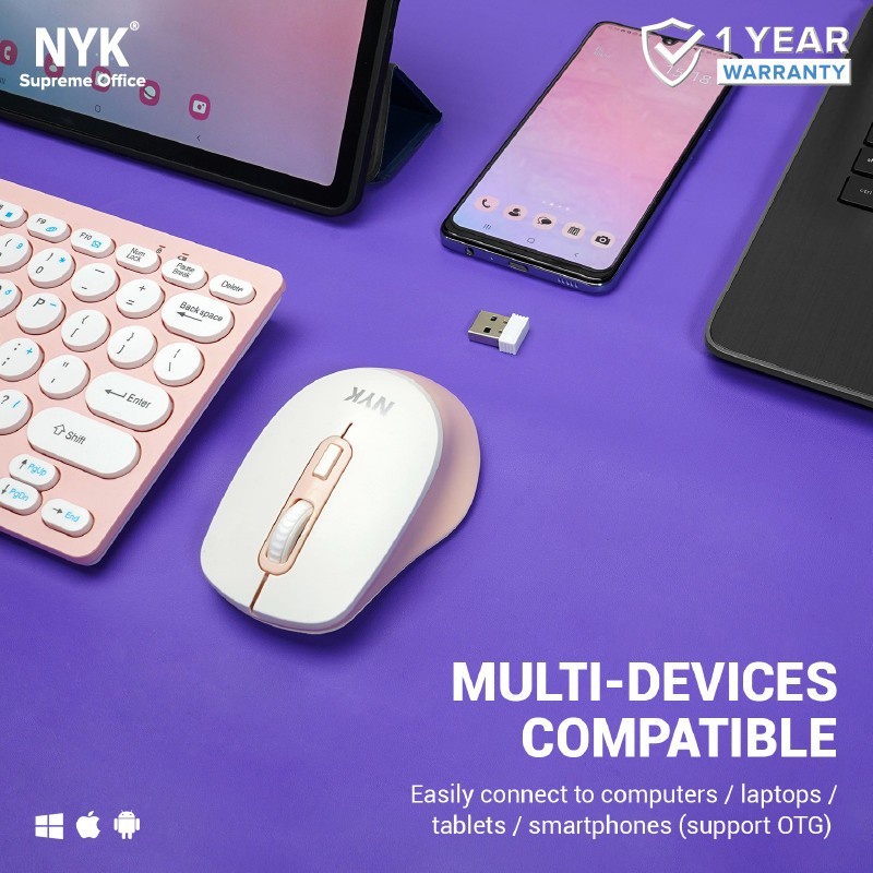 NYK C50 Mouse Dual Mode Bluetooth Wireless 2.4Ghz Silent Click