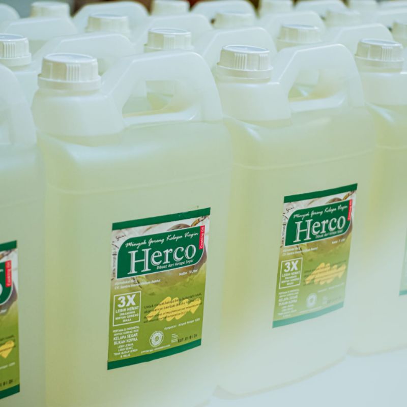 

Minyak Kelapa Herco 5 Liter Diet MPASI Halal Organik Barco Dorang