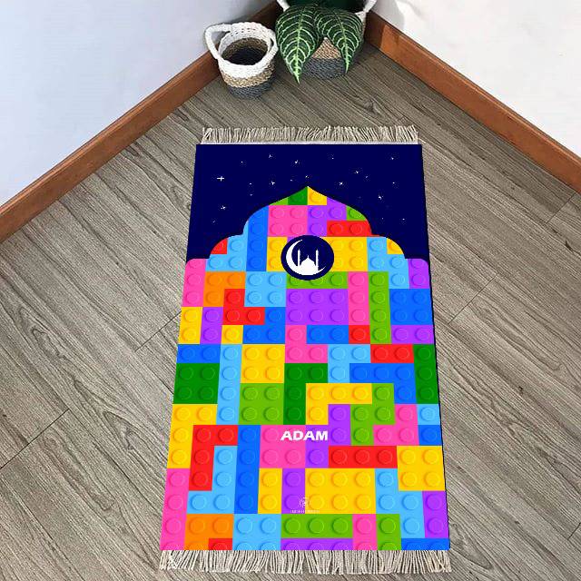 Sajadah custom nama anak Printing Eksklusif/MOTIF LEGO