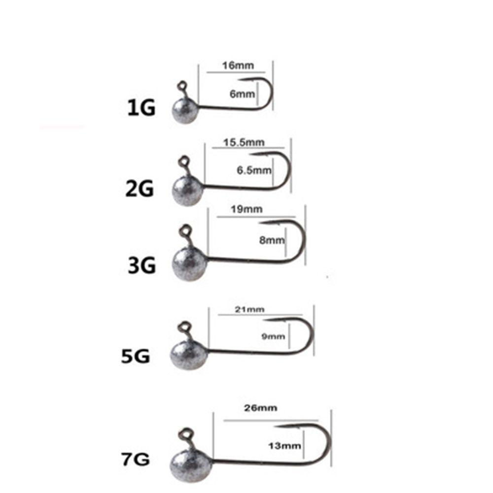 TOP Lead Head Hook Hot 1g 1.5g 2g 3g 5g 7g Tajam Bolong Kepala Tahan Lama