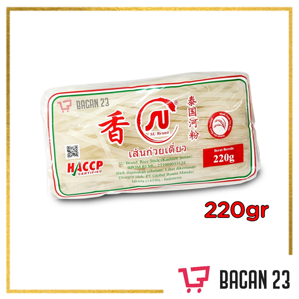 

SU Brand Rice Stick Kuetiaw Instan ( 220 gr ) / Mie Kuetiau / Bacan 23