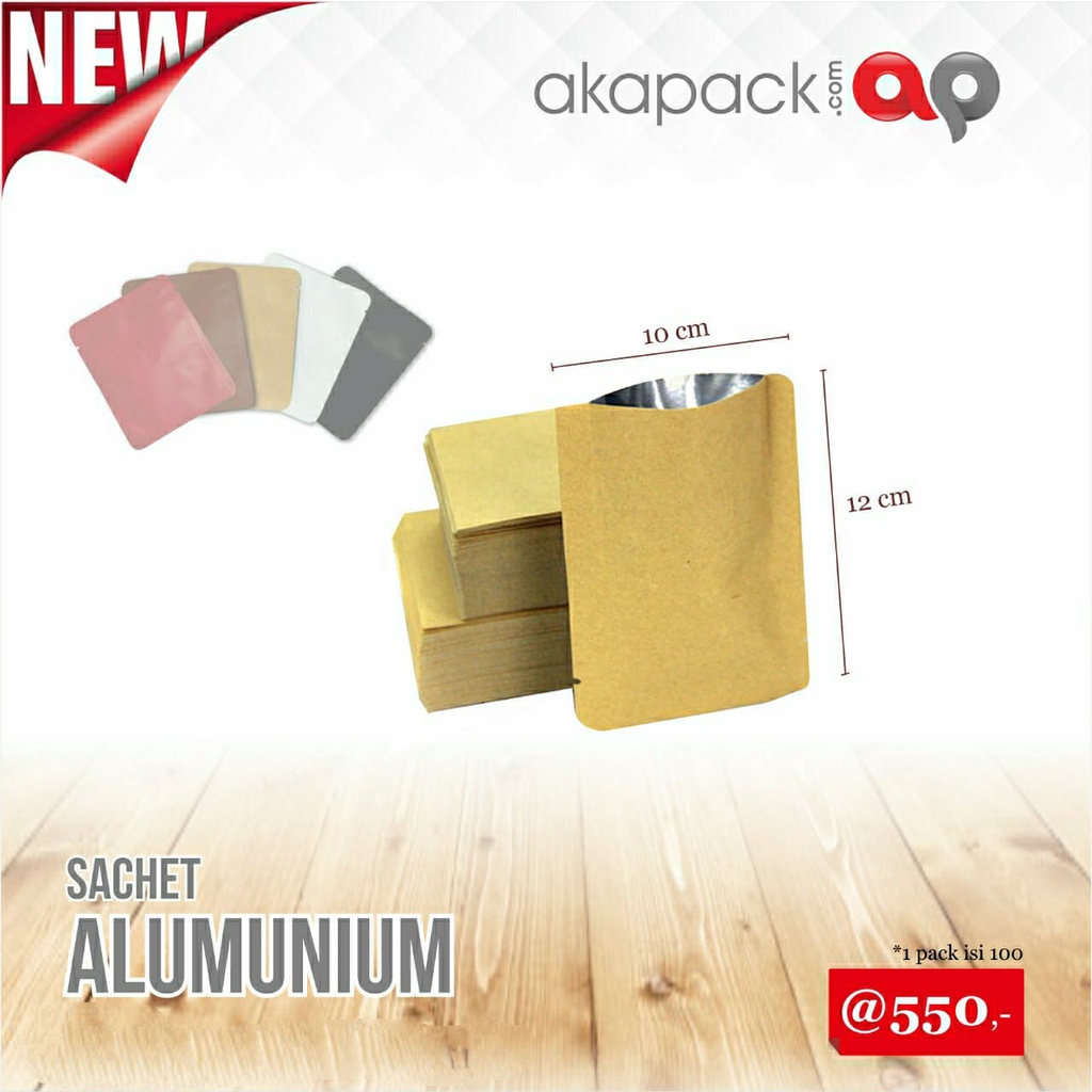 Jual Sachet Kraft Metalize 10x20 / Jual Kemasan Kopi Sachet / Kemasan Masker