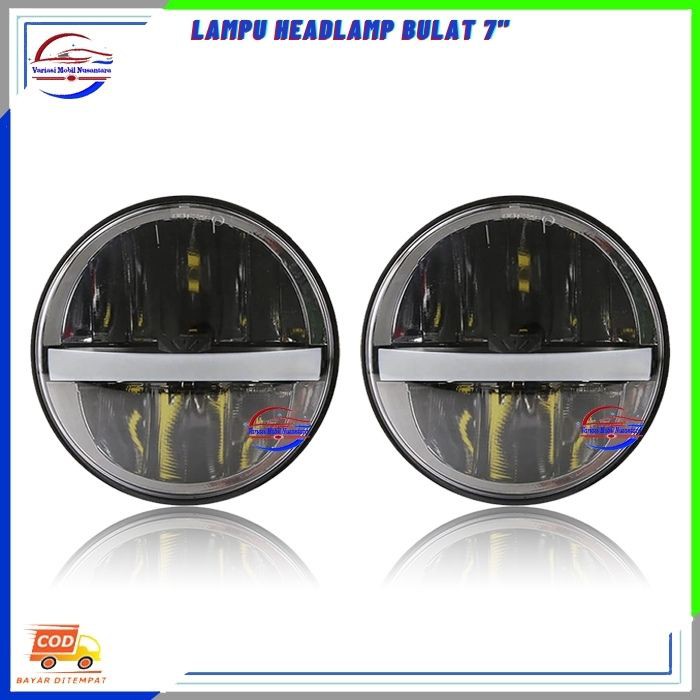 Lampu Led Variasi Utama Bulat Depan Sorot Headlamp Hadlamp Variasi Mobil Rubicon Jeep