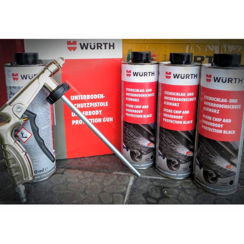 Wurth Paket Spray Gun + Gravel Throw Underbody Protection (Anti Karat Kolong Mobil) 1L(