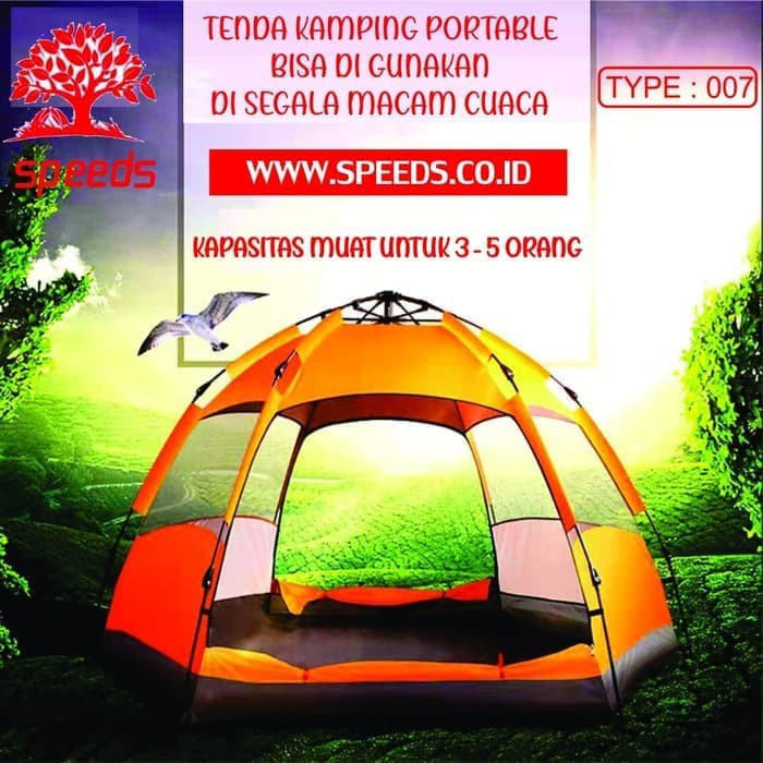 Tenda Camping Tend Kemah Lipat Portable Premium Speeds 3-4 Orang 007