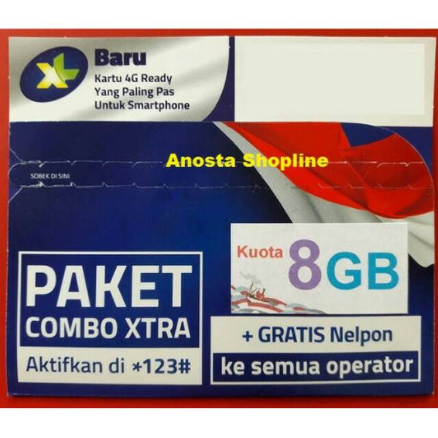 Kartu Perdana Internet XL Kuota 8GB