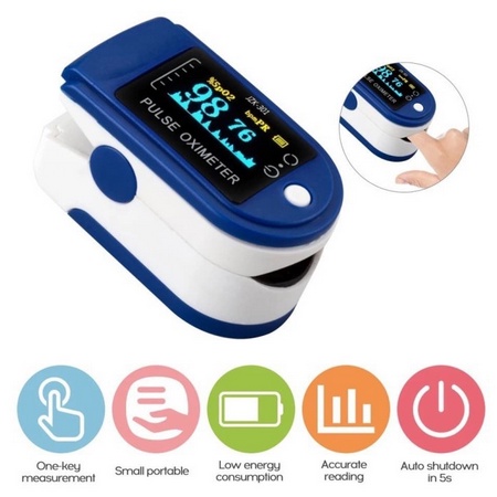 Fingertip Pulse Oximeter / Alat Pengukur Kadar Oksigen Detak Jantung / Alat Kesehatan Medis