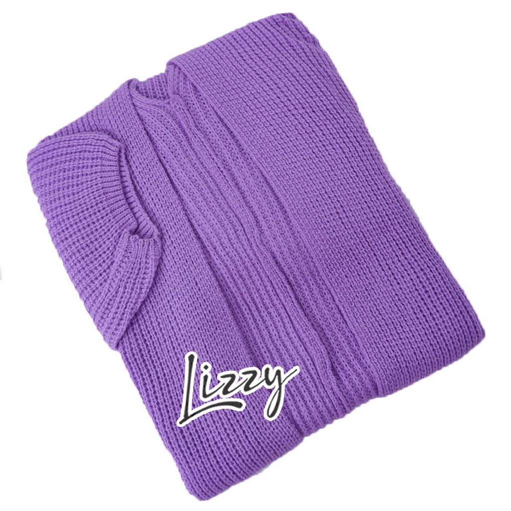 Lizzy - CARDIGAN OVERSIZED BALLONY LAVELLA PREMIUM-Lilac