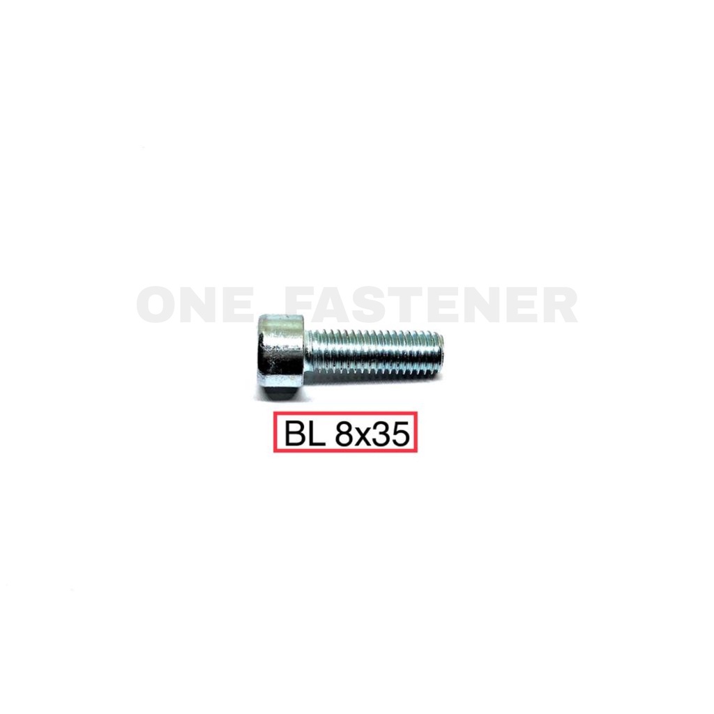 POLOS Baut L M8x35 PUTIH L6 8mm 3.5cm hex socket L Heads cap screw 12