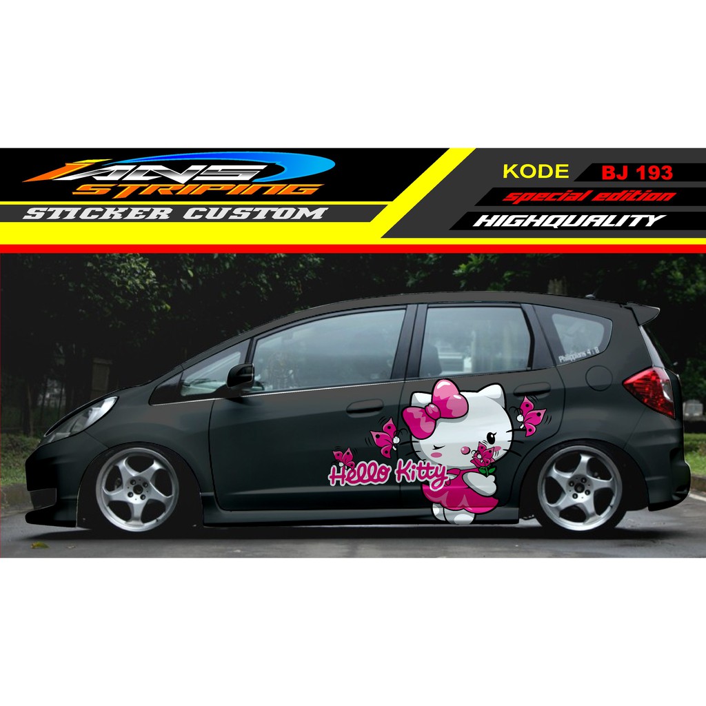 STICKER HONDA JAZZ / STICKER DECAL MOBIL JAZZ / DECAL STICKER MOBIL HONDA JAZZ , BRIO / STICKERMOBIL