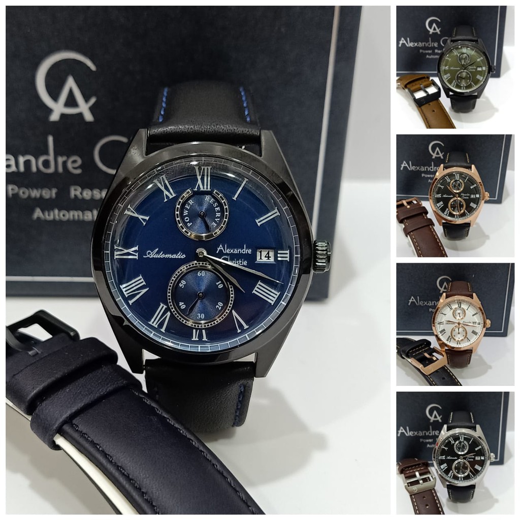 Jam Pria Alexandre Christie AC3040 AC 3040 Automatic Set Tali  Original Garansi Alexander Christie