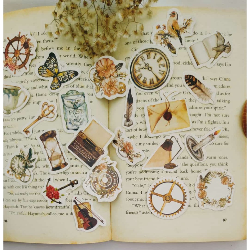 

[BC023] 10 PCS OLD THEME VINTAGE STICKER | BULLET JOURNAL