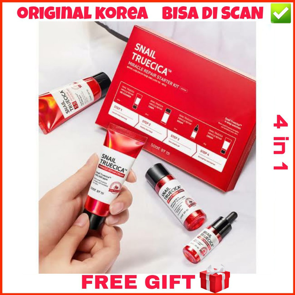 Paket Some By Mi Snail Truecica Starter Kit SomeByMi Me Truecica KIT Serum Toner Cream Mask Wajah