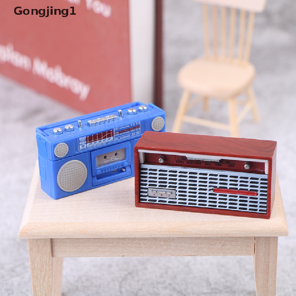 Gongjing1 Mainan Miniatur radio Perekam Suara Untuk Dekorasi Rumah Boneka