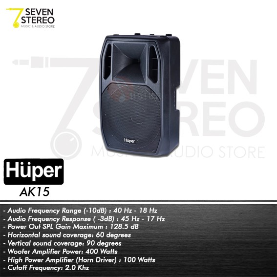 Huper AK15 Active Speaker 15 Inch