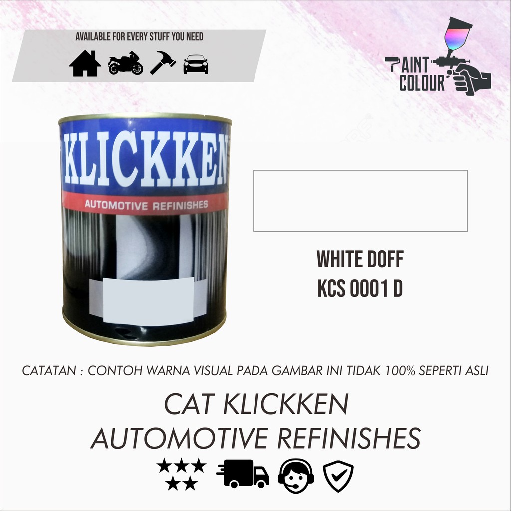 Cat Klickken Automotive Refinishes - White Doff KCS 0001D