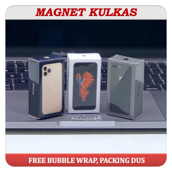 MAGNET TEMPELAN KULAS MINIATUR PRODUK BOX HP IPHONE