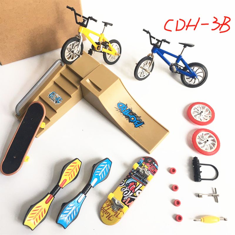 Mary Miniatur Jari Skuter Stunt Skateboard DIY Kit Aktivitas Keluarga Interaktif