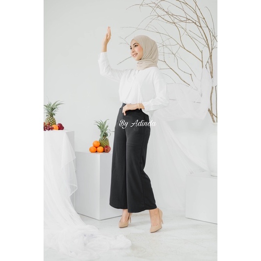 KULOT SCUBA Basic highwaist premium Celana Panjang kerja Wanita Casual Kantor