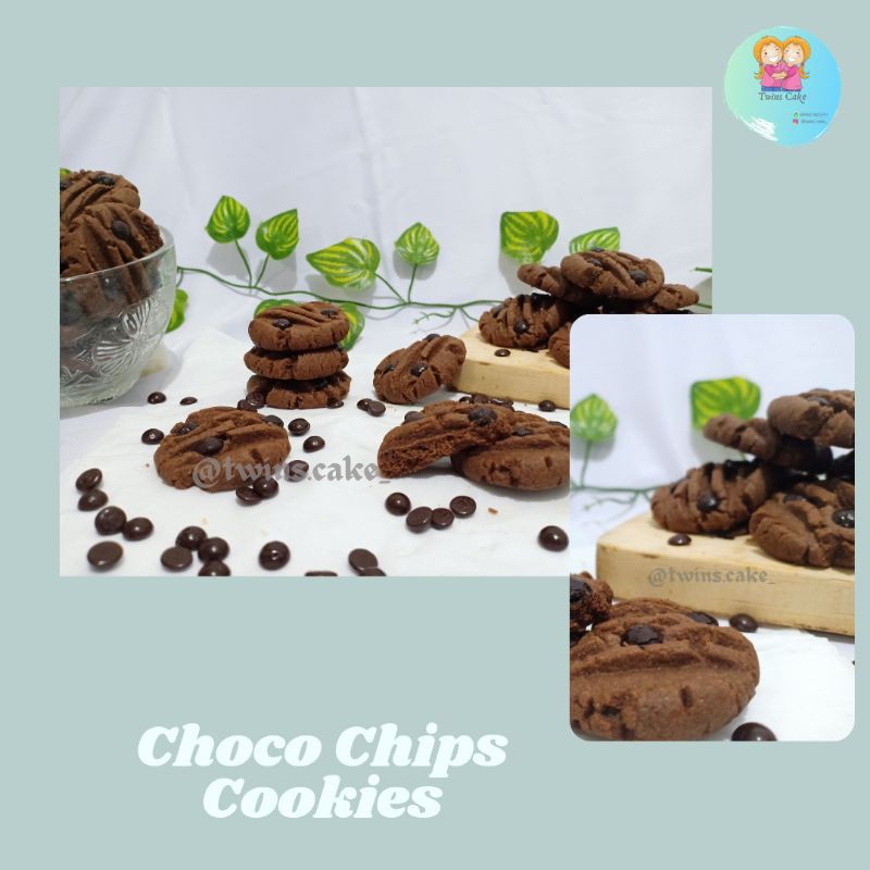 

Choco Chips Cookies 250 gram / Kue Kering / Kue Lebaran - Twins Snack