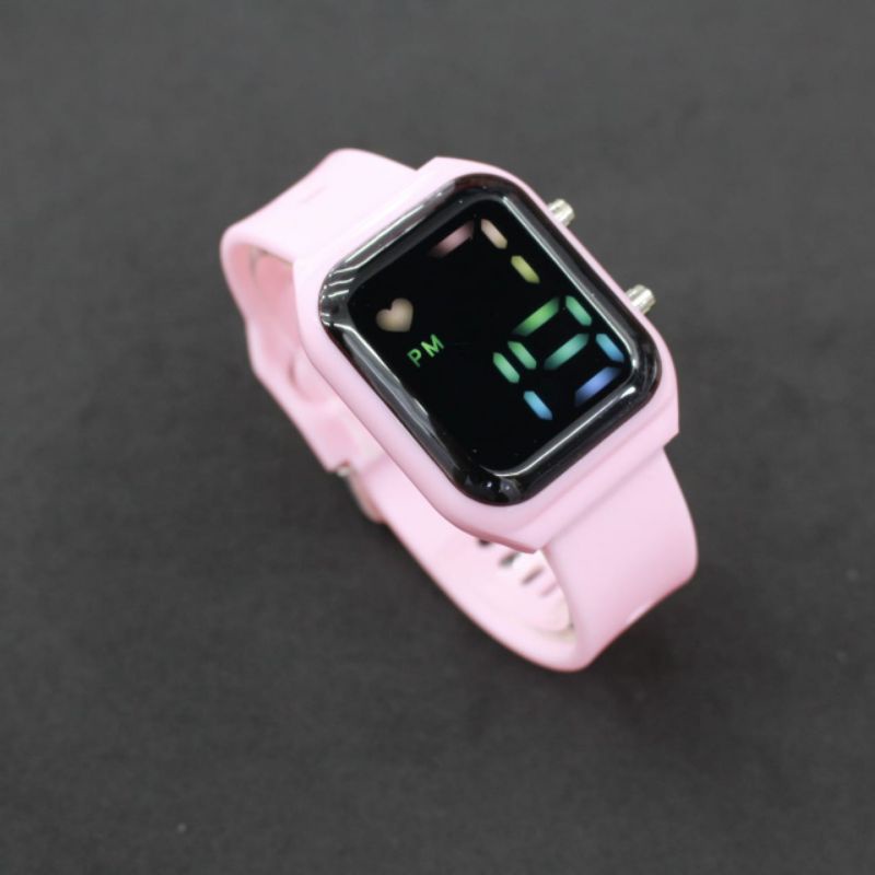 Jam Tangan Wanita LED Digital Watch A2 Colorfull Rainbow Light / jam tangan LED Digital wanita pria