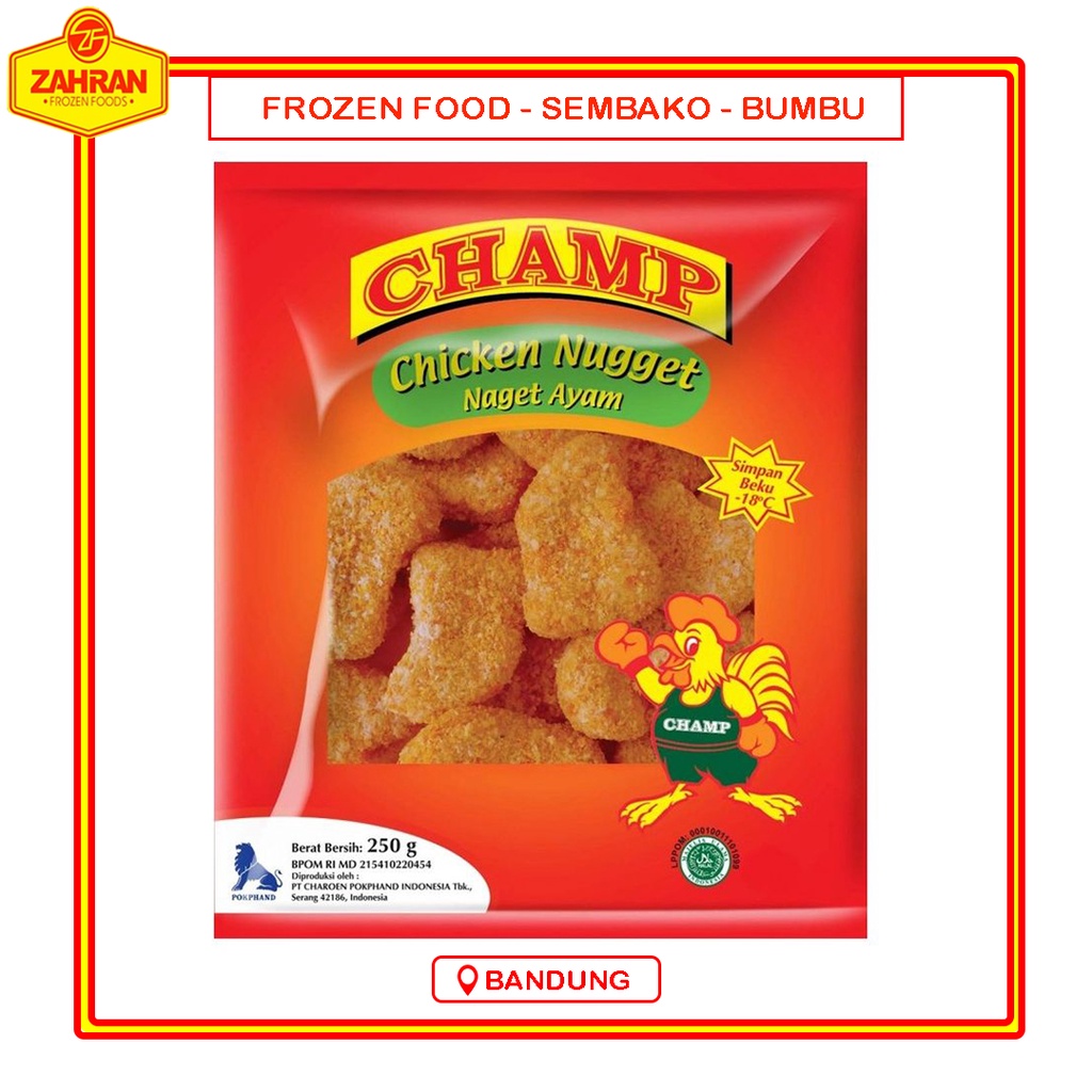 

Champ Chicken Nugget 250gr Nugget Ayam Premium Murah Bandung