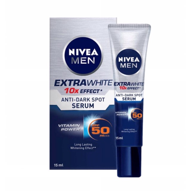 Nivea Men Spf50 Extra White Anti Dark Spot Serum 15 Ml Shopee