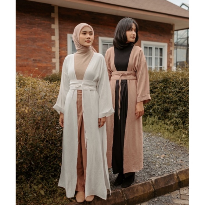 LOZA LONG OUTER CRINKLE AIRFLOW POLOS LENGAN PANJANG PREMIUM FASHION SYARIAH MUSLIMAH HITS TERBARU