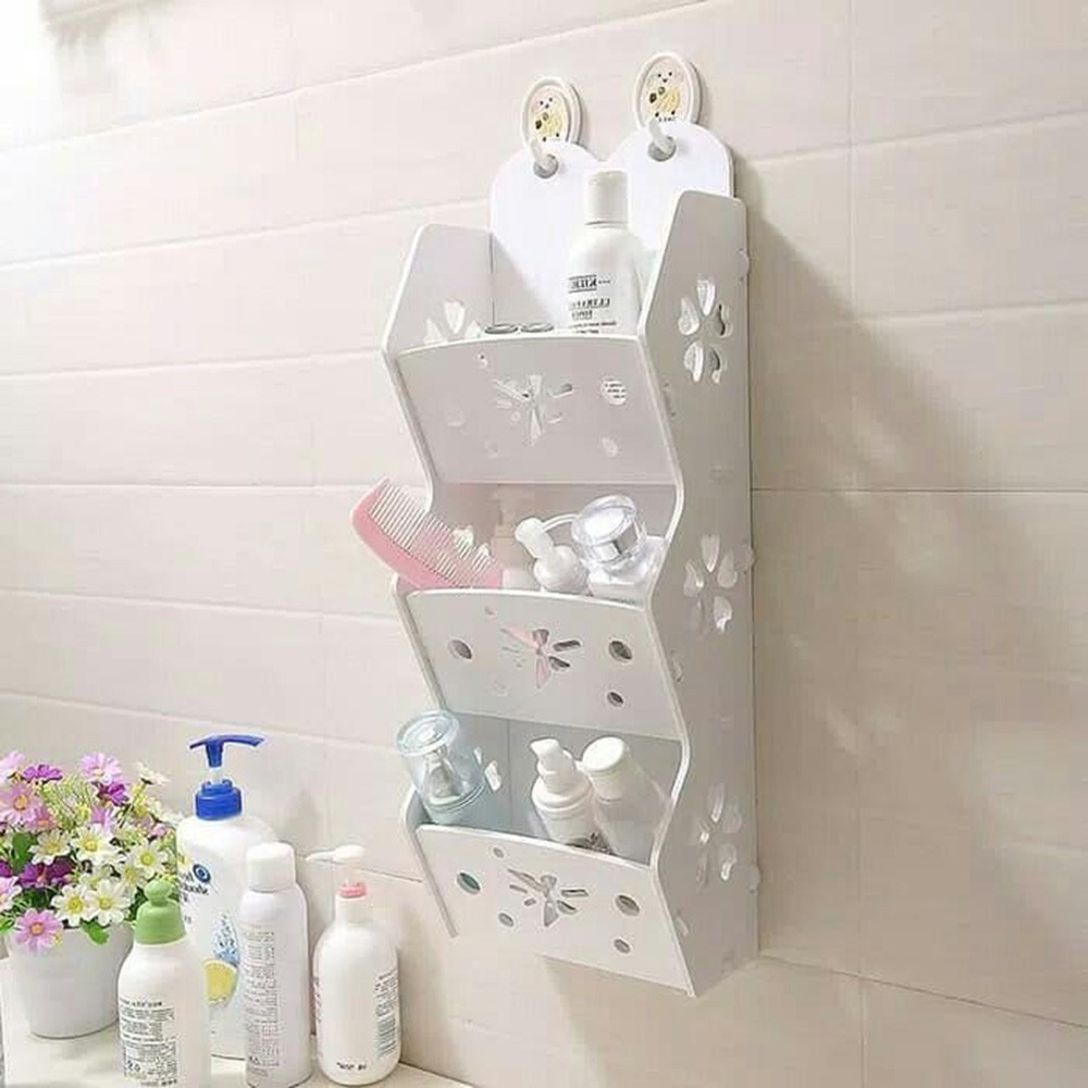 Storage Decorative Rack Shabby chic rak kosmetik hp remote dll Vintage