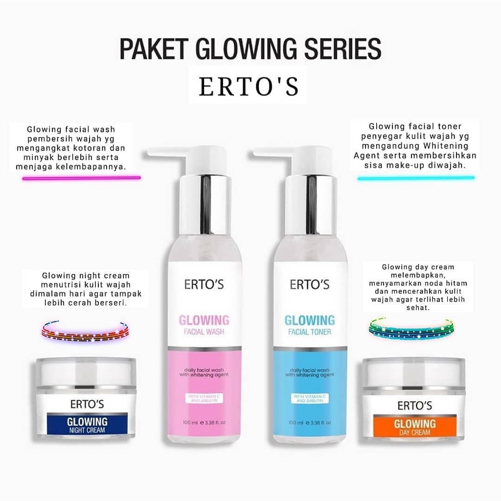 ERTOS GLOWING FACIAL WASH SABUN PEMBESIH MUKA ORIGINAL BPOM - PERAWATAN WAJAH GLOWING