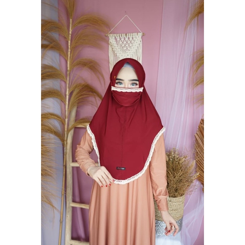 Khimar AUDY SABILA SET MASKER Jersey super