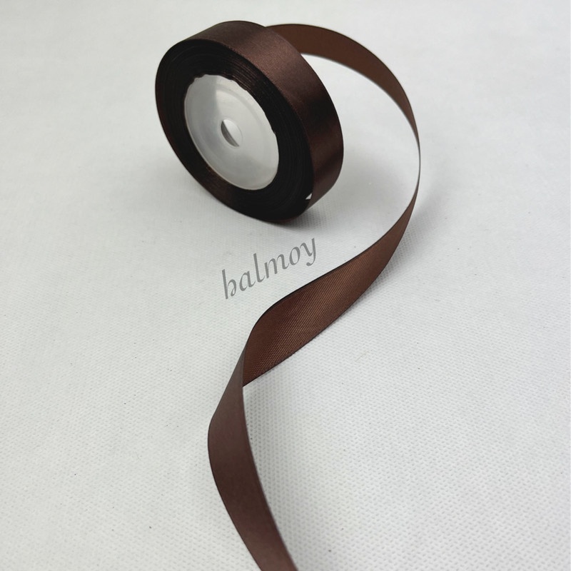 

PITA SATIN KAIN 3/4 INCI / 2 CM WARNA COKLAT TUA #032