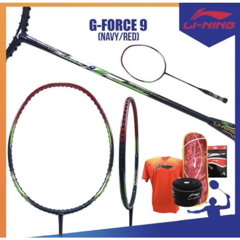 RAKET BADMINTON LINING G FORCE 8 9 10 ORIGINAL