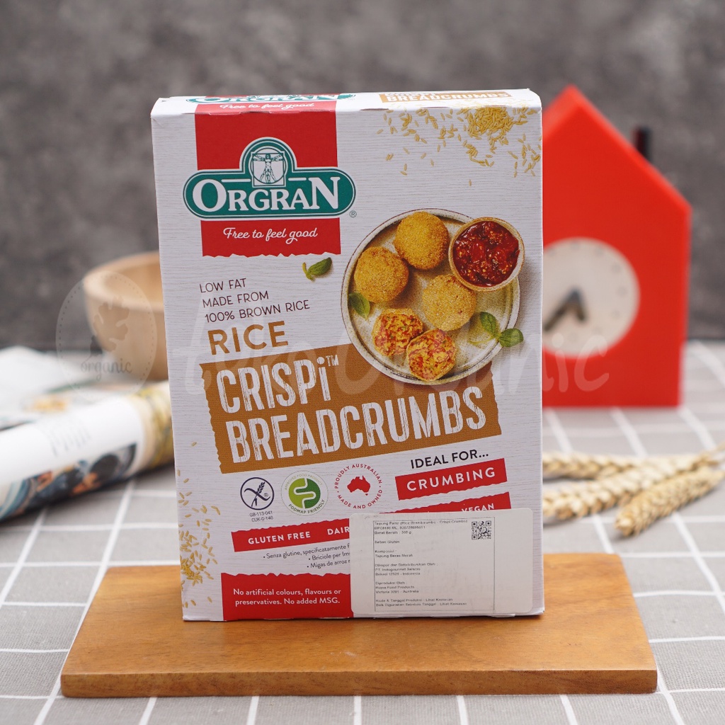 

Crispi Rice Breadcrumbs 300gr, Gluten Free - Orgran