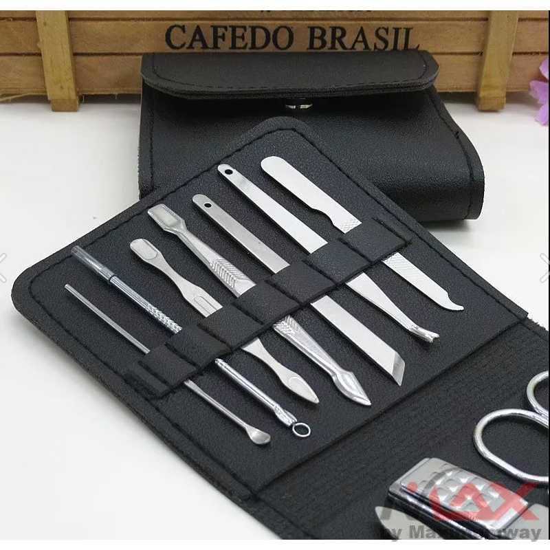 Gunting kuku PROFESIONAL 12pcs Nail Art Set Manicure Pedicure 555 777 Nail Clipper Manicure Set High Quality Stainless Nail Cutter Pedicure Scissor Cuticle Nipper Nail Tools Personal Care Kit Stainless Steel Manicure Nail Art Clipper Set Scissors Trimmer