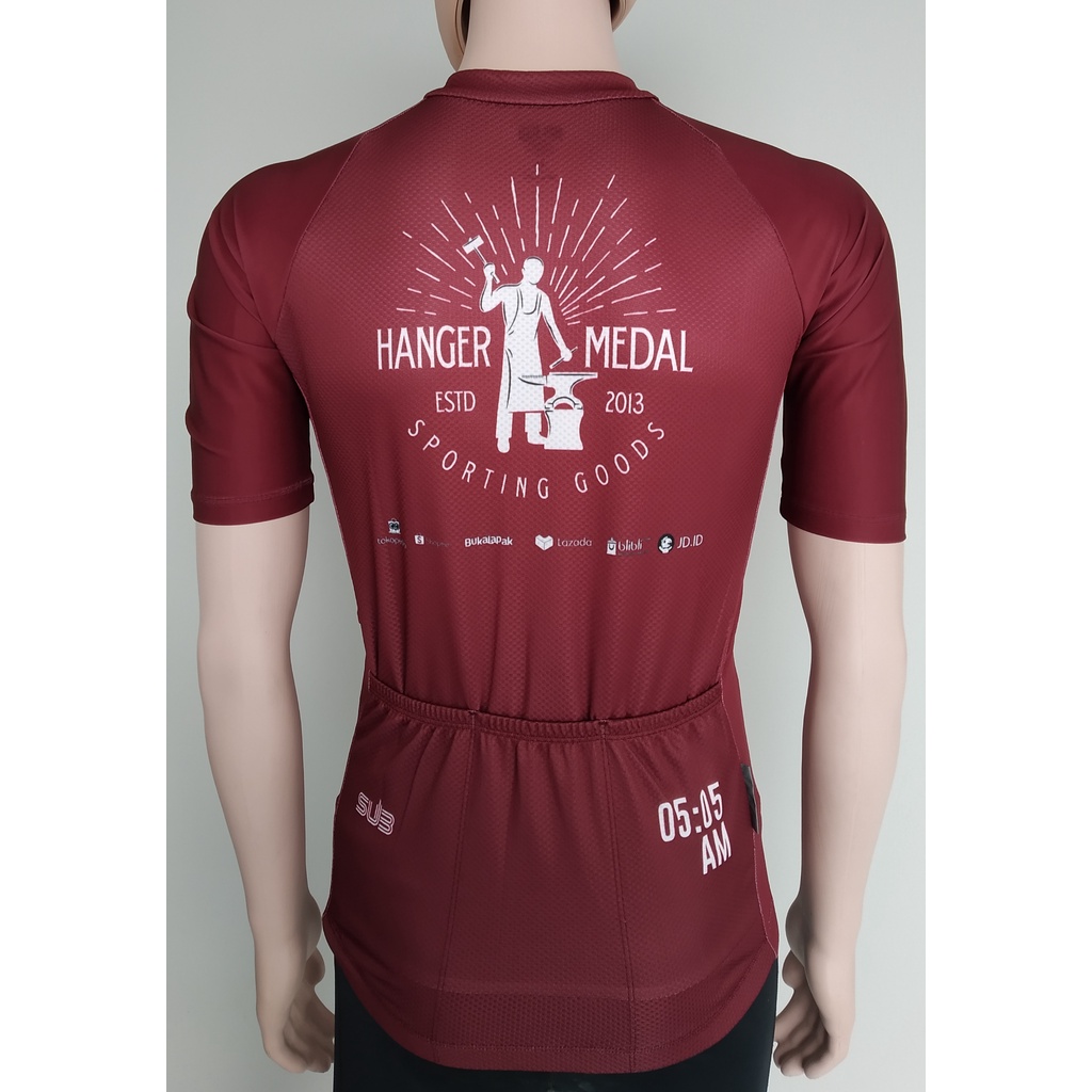 HANGERMEDAL MAROON RED SUBJERSEY SUB JERSEY SEPEDA 05 AM 05AM ELITE