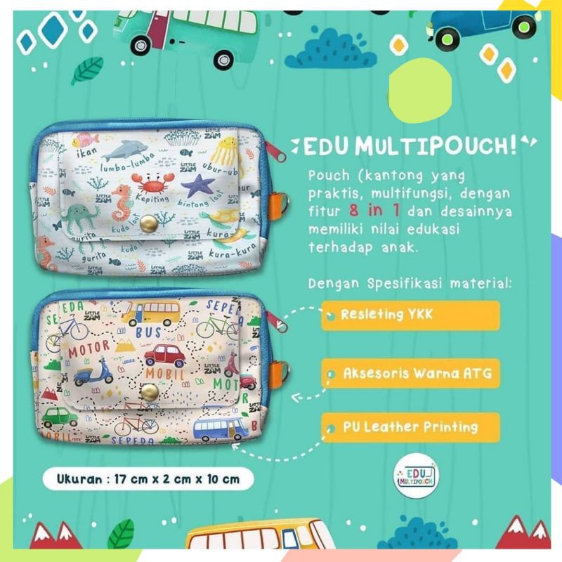 CLEARANCE SALE Dompet Pouch Keluarga Anak Laki Laki dan Perempuan Edu Multipouch Multi Fungsi Tempat HP Kartu Tisu Anti Droplet Tali Leher Premium Diskon Murah