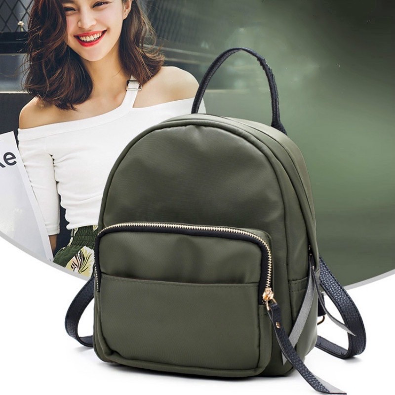 Ransel mini wanita nylon. Nylon Backpack wanita casual