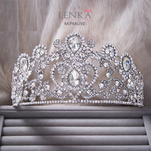 [BISA COD] HEADPIECE RAMBUT BRIDAL AKSESORIS MAHKOTA WEDDING SILVER MPM012