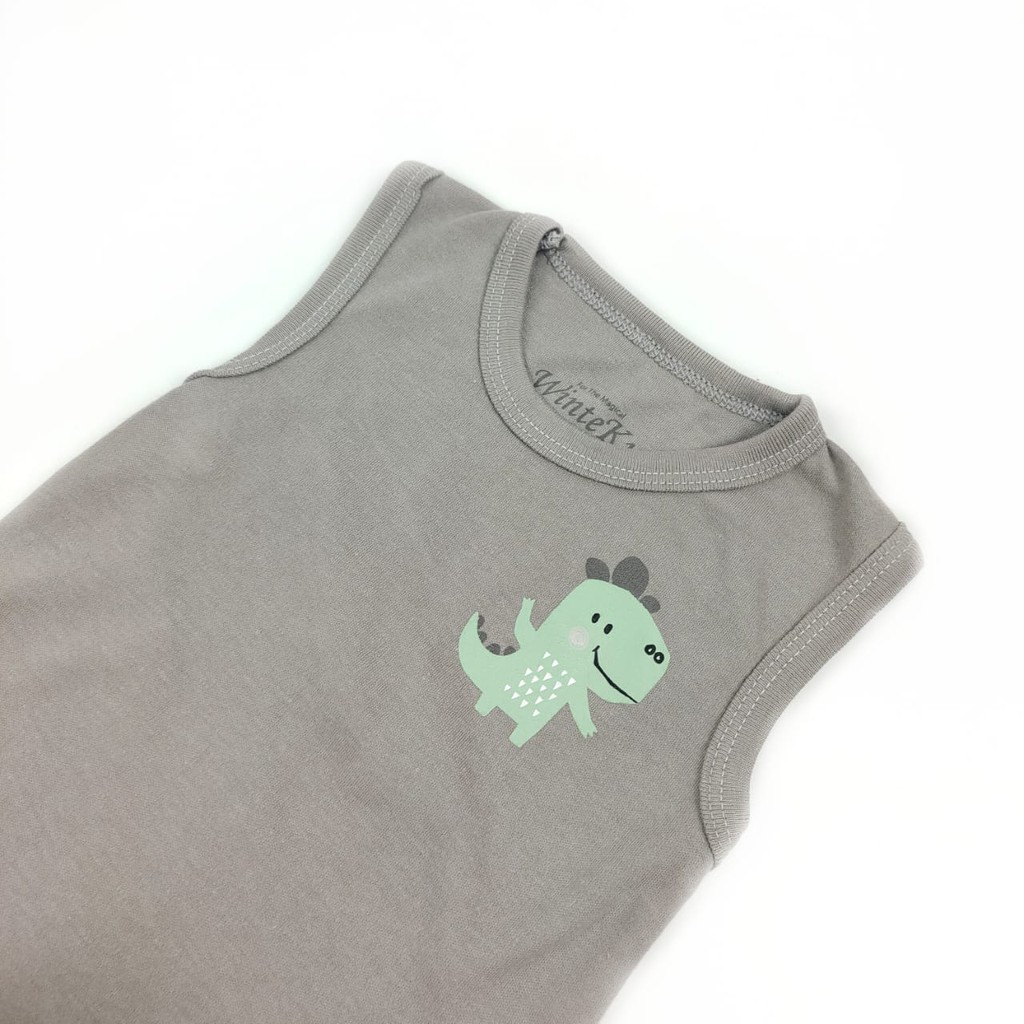 Sleevelees T-shirt winteku boy- Atasan Singlet Polos Boy Motif Dino