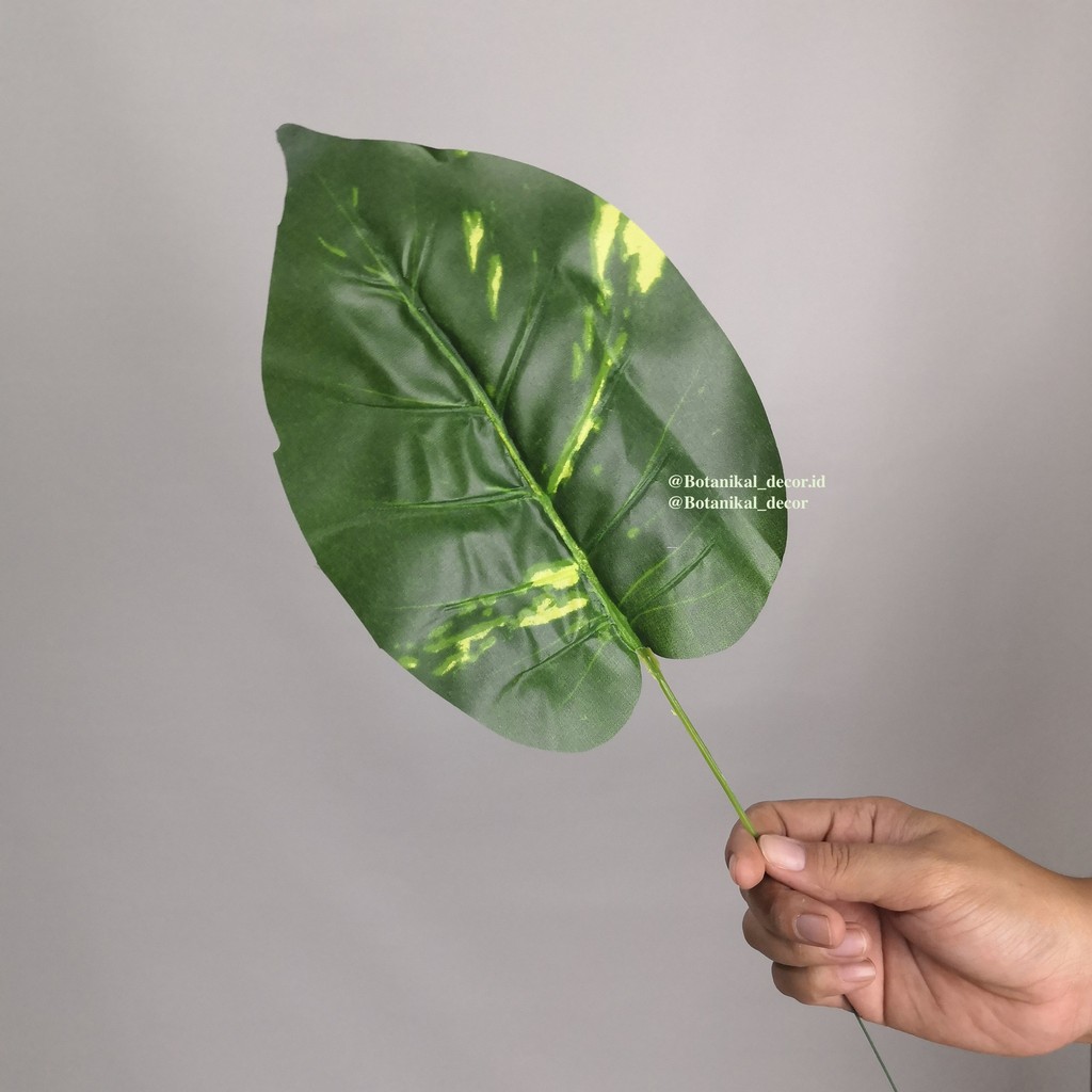 Artificial Money Plant Tanaman Daun Hijau Buatan Plastik Dekor Polyester Bunga Plastik Bunga Palsu-2